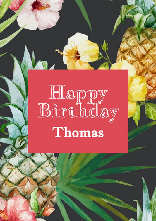 Birthday Pineapple - card