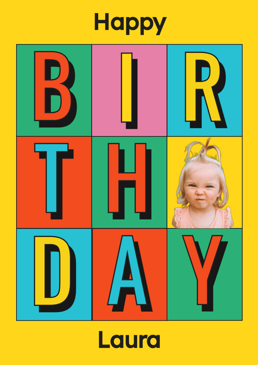 Birthday Squares - card