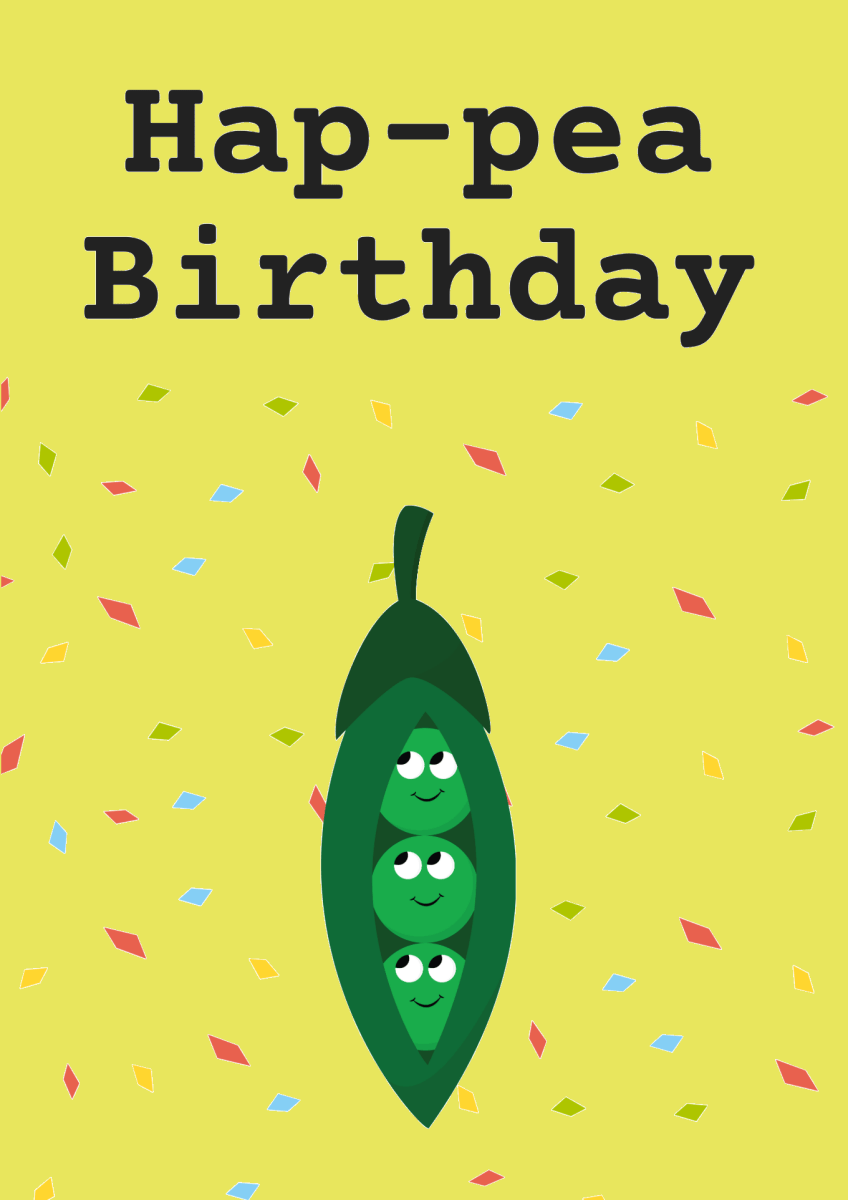 Hap-Pea Birthday! - card