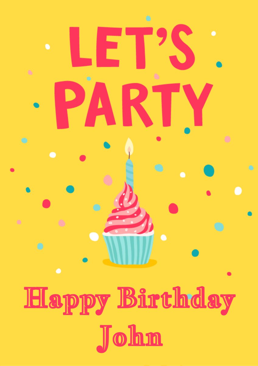 Let's Party, Happy Birthday! - card