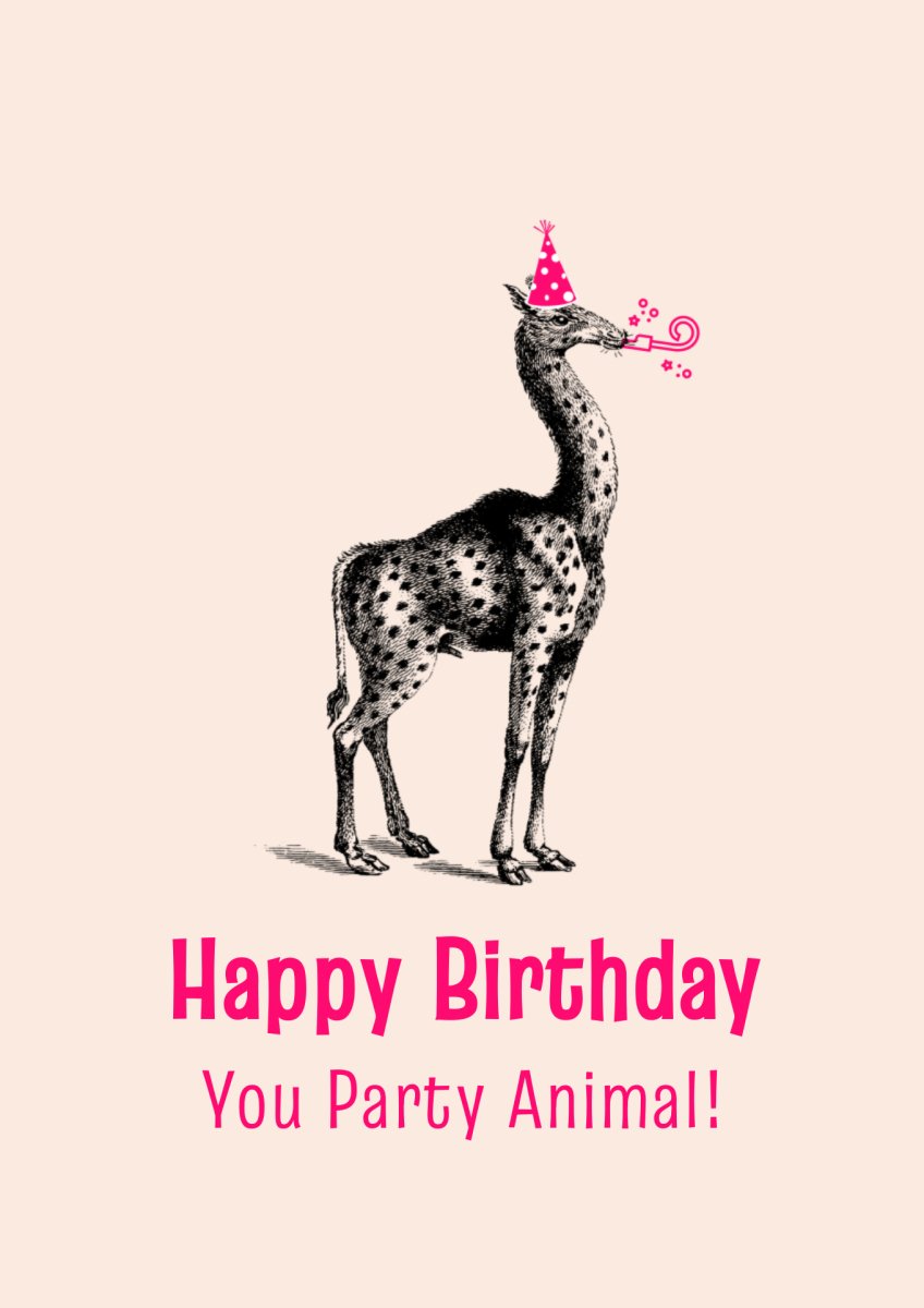 You Party Animal! - card